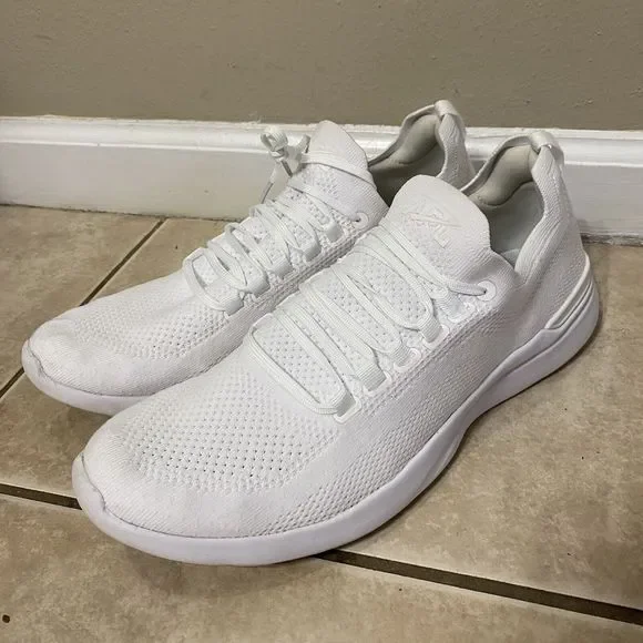 APL Shoes Clean Apl Techloom Breeze Mens White Lace Up